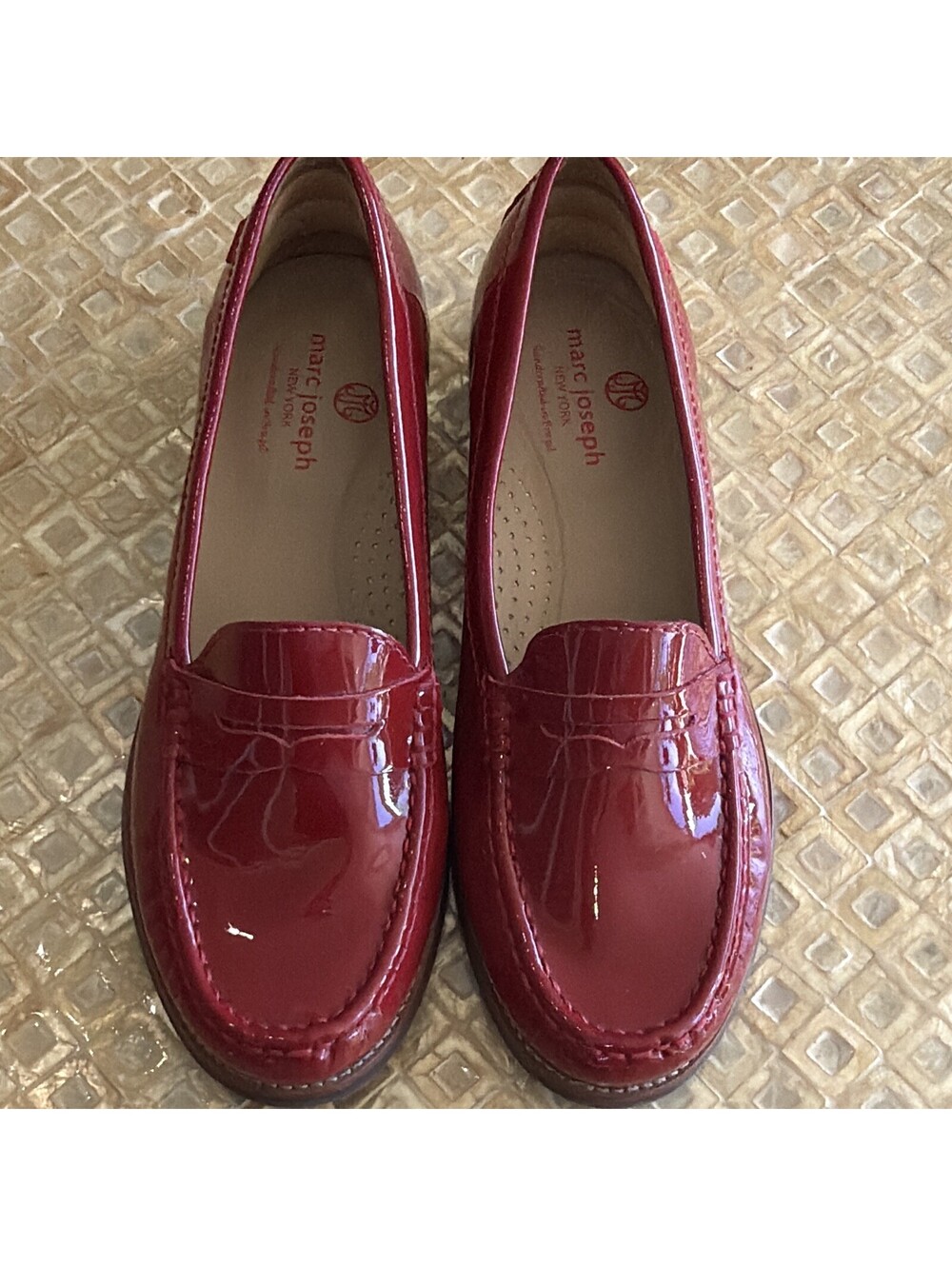 NEW Marc Joseph New York Women's Red Patent Leather Loafer 8.5